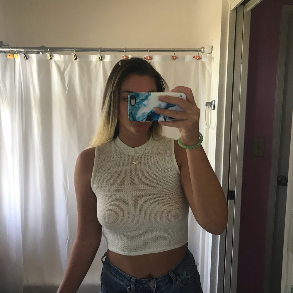 NWT Cookies Knit Mock Crop Tank